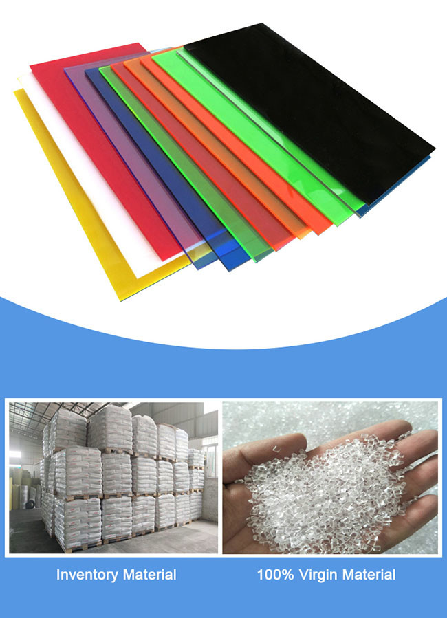 Lake Blue PMMA 2mm Glitter Acrylic Sheet