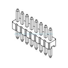 Quality Single row 1.27mm straight DIP male header pin connector for sale