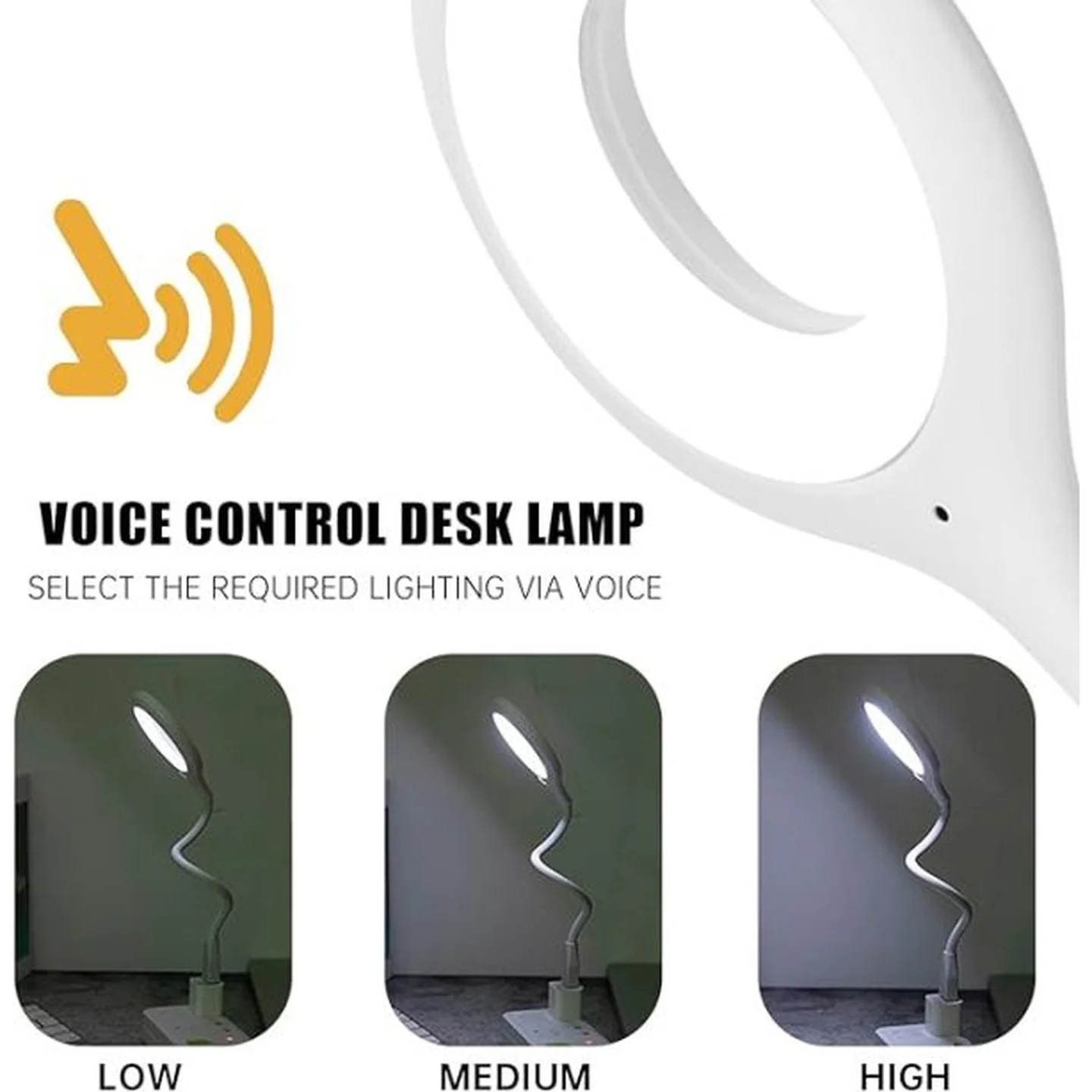 Offline voice control,Three color temperature adjustment,USB portable smart desk lamp (desk/bedside/reading/camping)