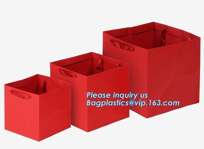 Customized Cut Printed Coated Paper Shopping Bag with Matt Lamination,rope handle custom logo printed white paper bag