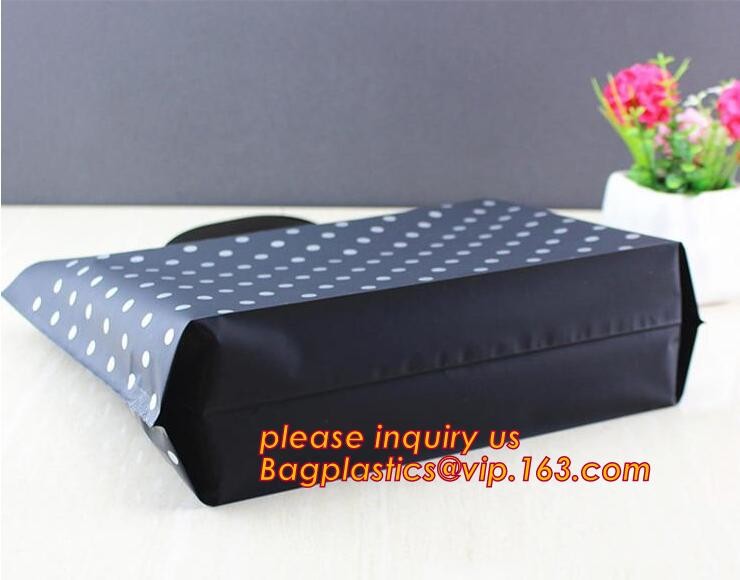Promotional customized high quality soft loop plastic cloth bag,manufacturer custom soft loop handle polyethylene PE pla