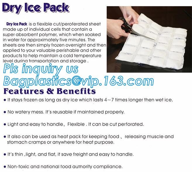 Liquid and fruit fresh keeping ice bag pack, bagged ice storage box for fresh vegetables, disposable ice cube bag for fr