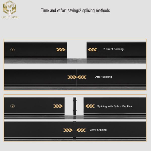 Anodized Kitchen Aluminium Skirting Contemporary Skirting Boards Customized