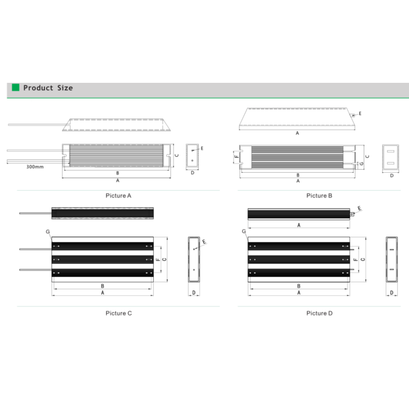 None Forbidden VFD Braking Resistor for Power Supply and Transducer