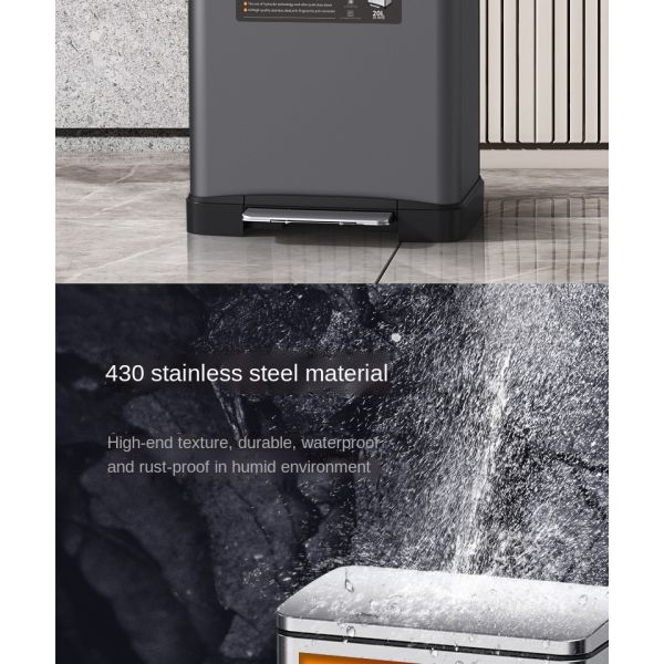 20 Liters 30 Liters 45 Liters Custom Kitchen Large Household Deodorant Commercial Stainless Steel Trash Can with Lid