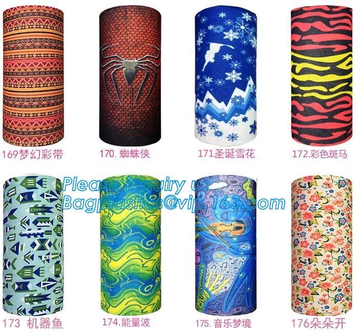 multi choice women head scarf printed colorful face mask custom logo/size bandana,Sport Strapping Seamless Custom Gaiter Whi